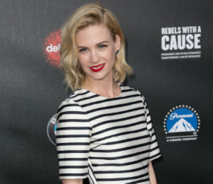January Jones Topshop stripe dress - 'Rebels With A Cause' 