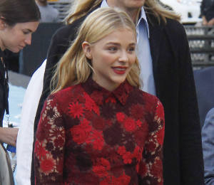 Chloe Grace Moretz red dress at Young Hollywood Awards by Valentino