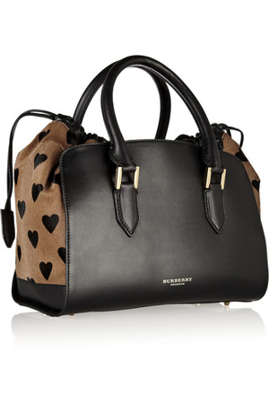 Burberry Prorsum Printed Calf Hair And Leather Tote