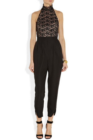 Camilla And Marc Lace And Twill Jumpsuit Intl Shipping