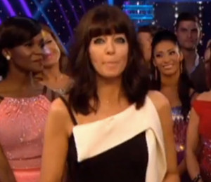 Claudia Winkleman black & white dress on Strictly Come Dancing - September 25